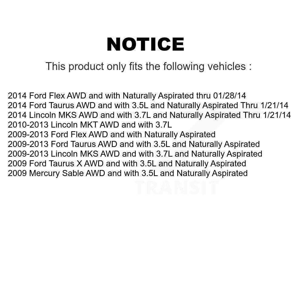 Arbre d'essieu CV avant droit, pour Ford Flex Taurus Lincoln MKS MKT X Mercury Sable