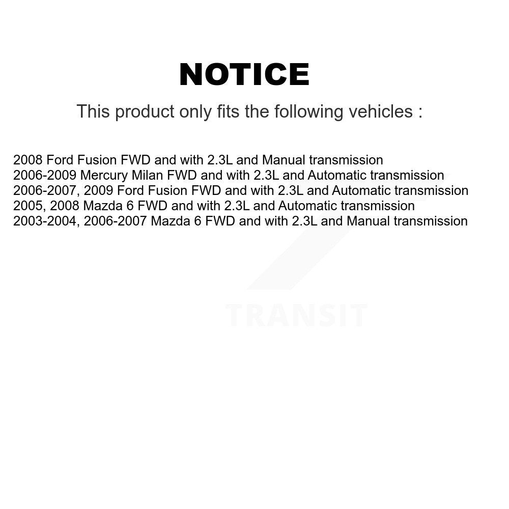 Arbre d'essieu CV avant droit, pour Ford Fusion Mazda 6 Mercury Milan NCV-FD47566