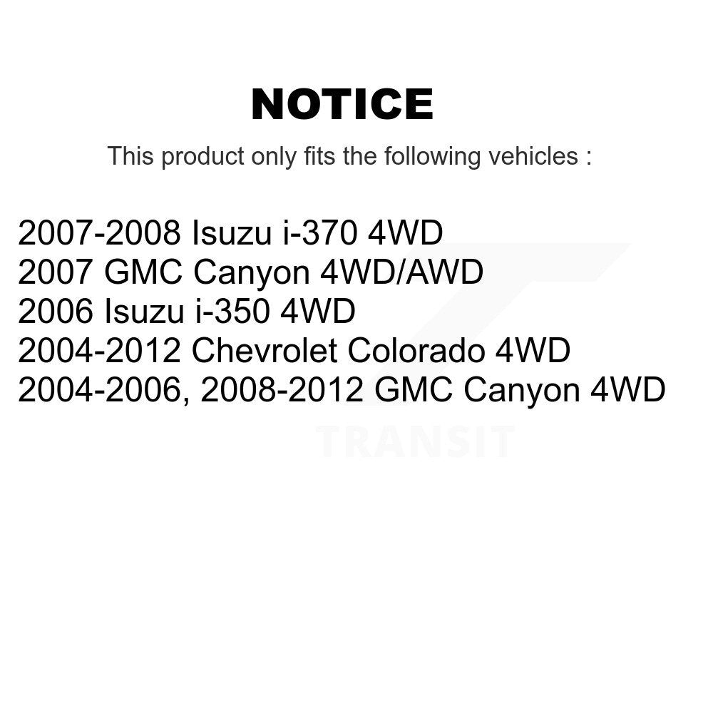 Arbre d'essieu CV avant, pour Chevrolet Colorado GMC Canyon Isuzu i-350 i-370