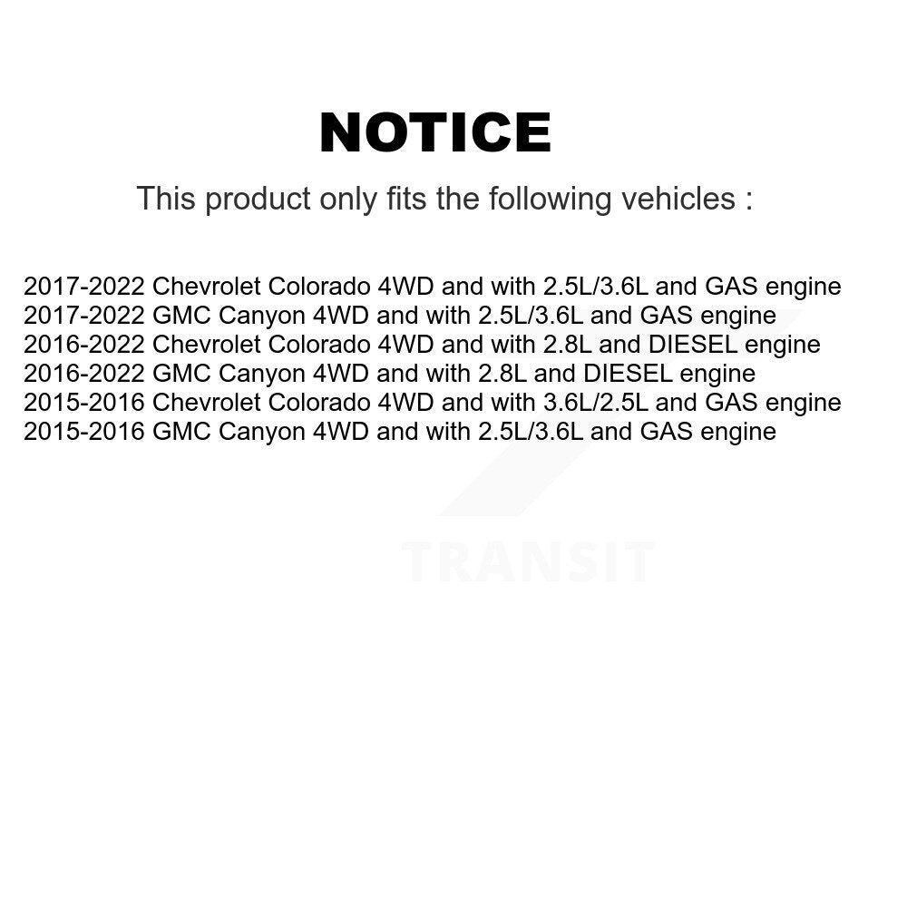 Arbre d'essieu CV avant pour Chevrolet Colorado GMC Canyon NCV-GM10183