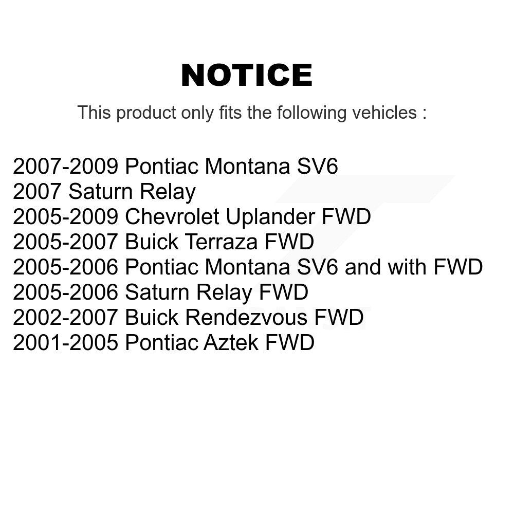 Arbre d'essieu CV avant droit, pour Pontiac Montana Chevrolet Uplander Buick Terraza