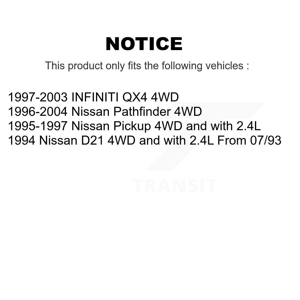 Arbre d'essieu avant CV pour Nissan Pathfinder INFINITI QX4 pick-up D21 NCV-NI53128