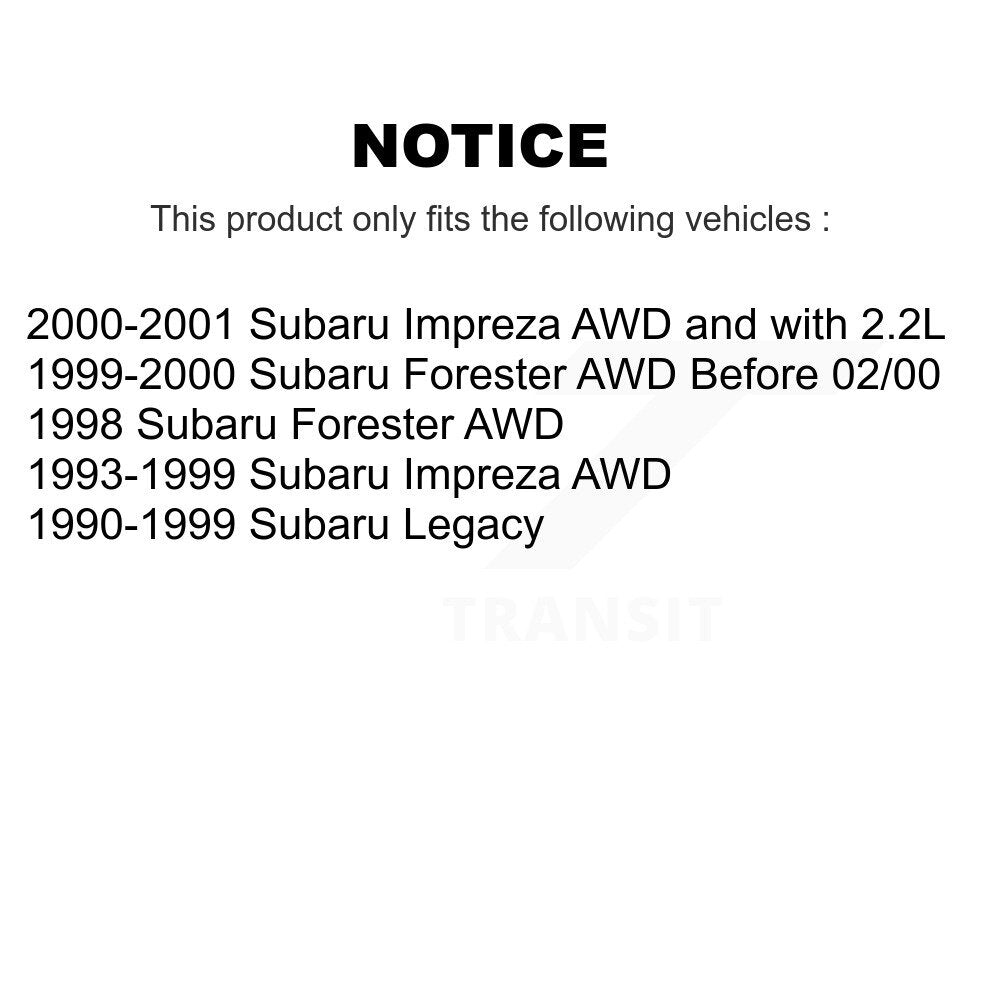 Arbre d'essieu CV avant pour Subaru Legacy Impreza Forester NCV-SB66037