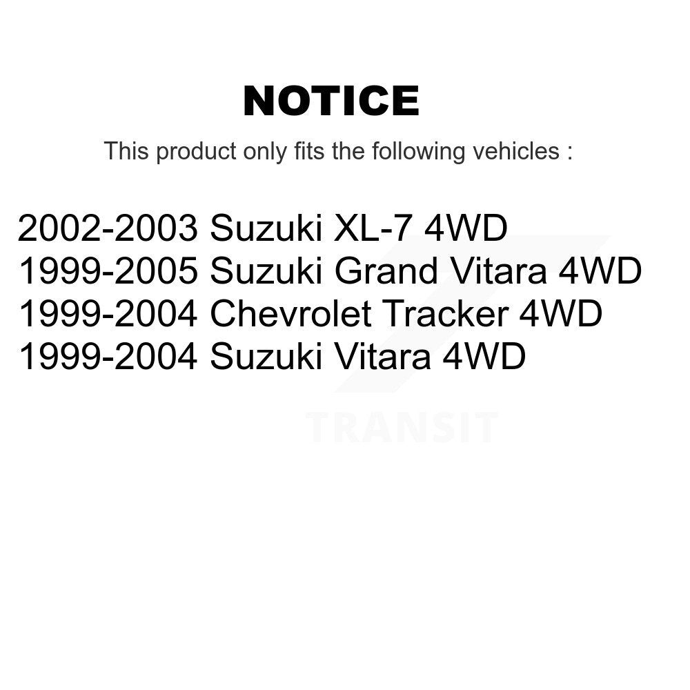 Arbre d'essieu CV avant droit, pour Chevrolet Tracker Suzuki Grand Vitara XL-7 4WD