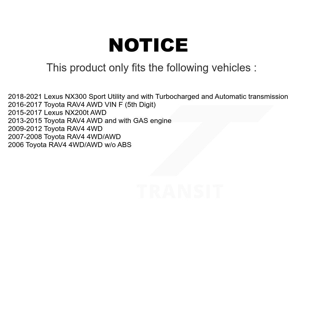 Arbre d'essieu arrière CV pour Toyota RAV4 Lexus NX300 NX200t NCV-TO69019