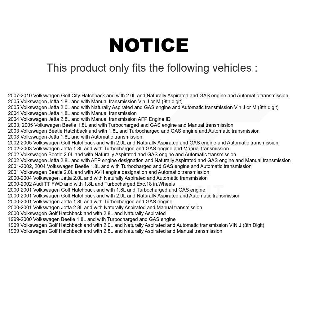 Arbre d'essieu CV avant gauche, pour Volkswagen Jetta Golf City Beetle Audi TT