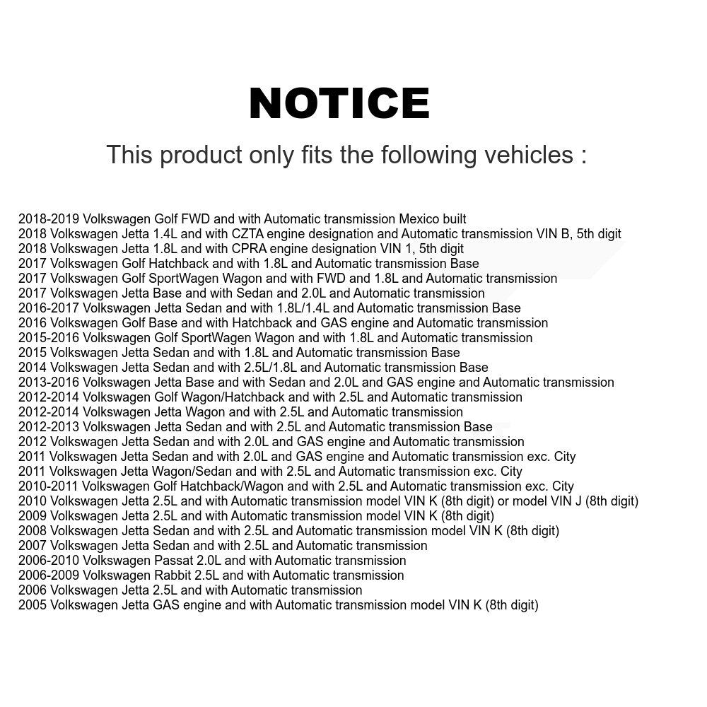 Arbre d'essieu CV avant droit, pour Volkswagen Jetta Golf Rabbit SportWagen Passat