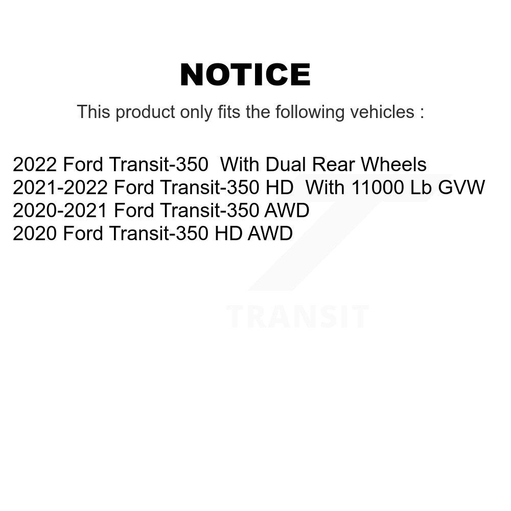 Plaquettes de frein à disque semi-métalliques arrière pour Ford Transit-350 HD NWF-ASD2281