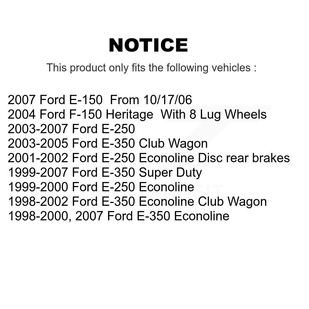 Plaquettes de frein à disque semi-métalliques arrière, pour Ford E-350 Super Duty E-250 Econoline