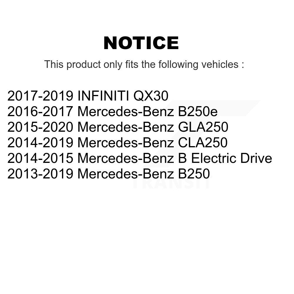 Plaquettes de frein à disque à faible teneur en métal pour Mercedes-Benz GLA250 CLA250 B250 INFINITI