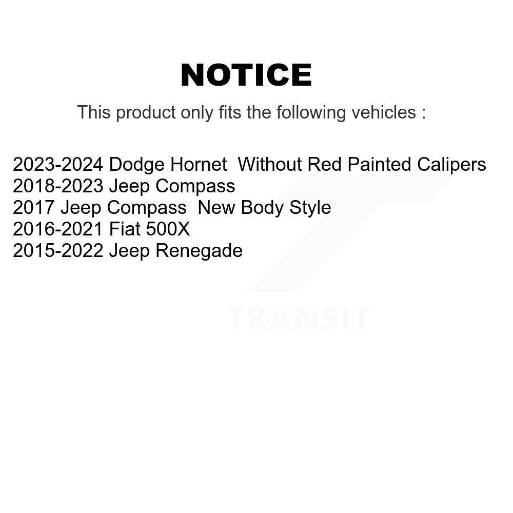 Plaquettes de frein à disque avant à faible teneur en métal pour Jeep Compass Renegade Dodge Hornet Fiat