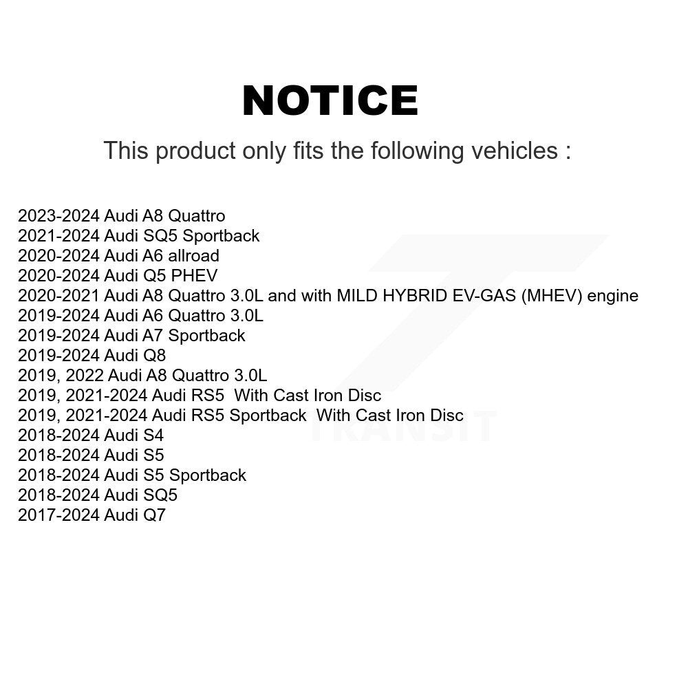 Plaquettes de frein à disque à faible teneur en métal pour Audi Q7 SQ5 S5 Q8 S4 Sportback RS5 A6 Q5