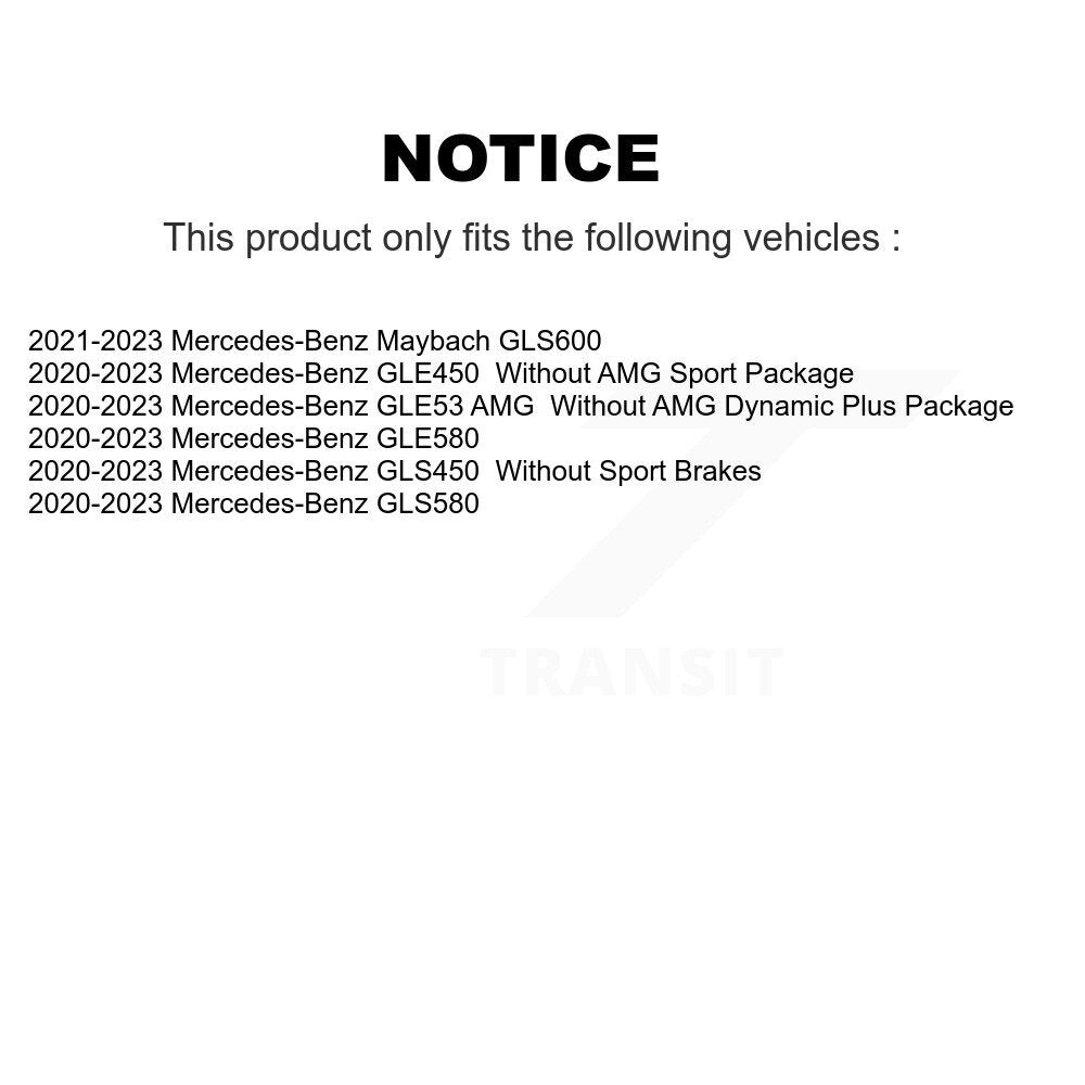 Plaquettes de frein à disque à faible teneur en métal pour Mercedes-Benz GLE450 GLS450 GLE53 AMG