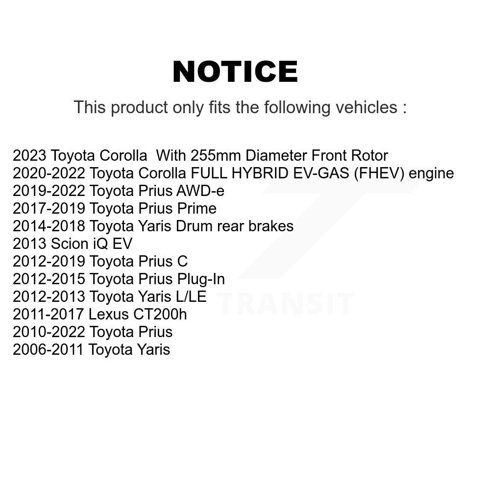 Plaquettes de frein à disque avant en céramique, pour Toyota Yaris Corolla Prius C Prime Lexus AWD-
