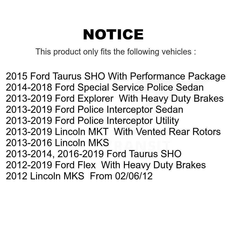Plaquettes de frein à disque en céramique avant, pour Ford Explorer Flex Taurus Police Interceptor