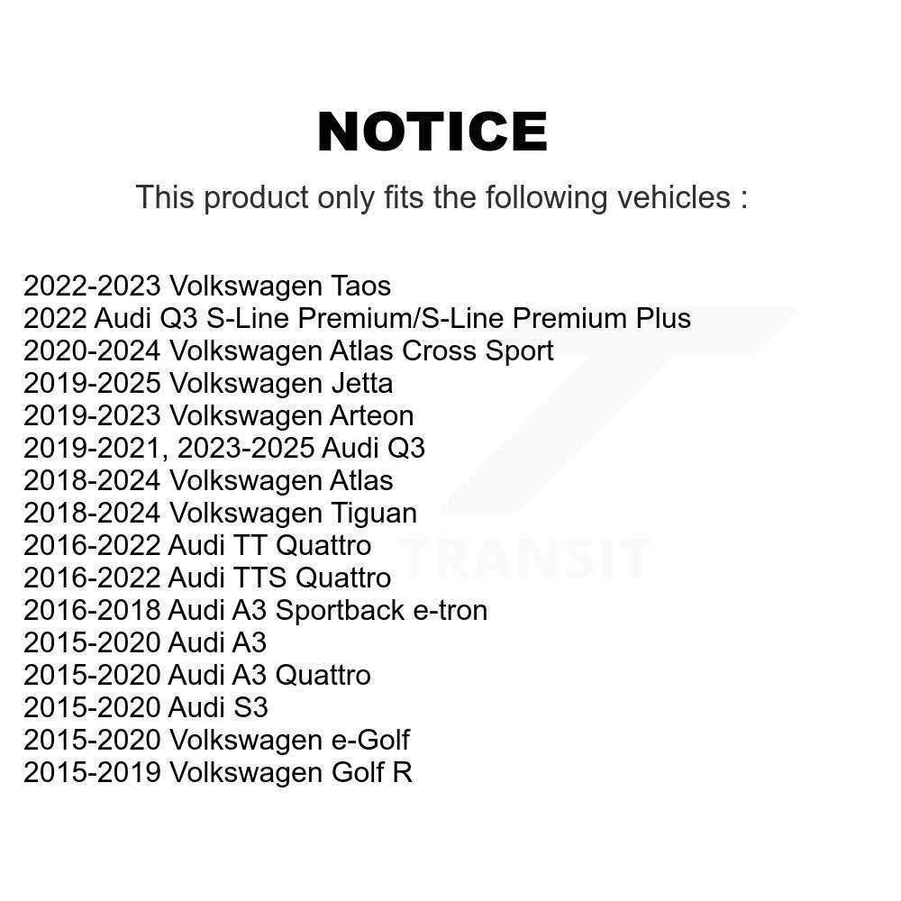 Plaquettes de frein à disque arrière en céramique, pour Volkswagen Tiguan Jetta Audi Atlas Taos Q3 A3
