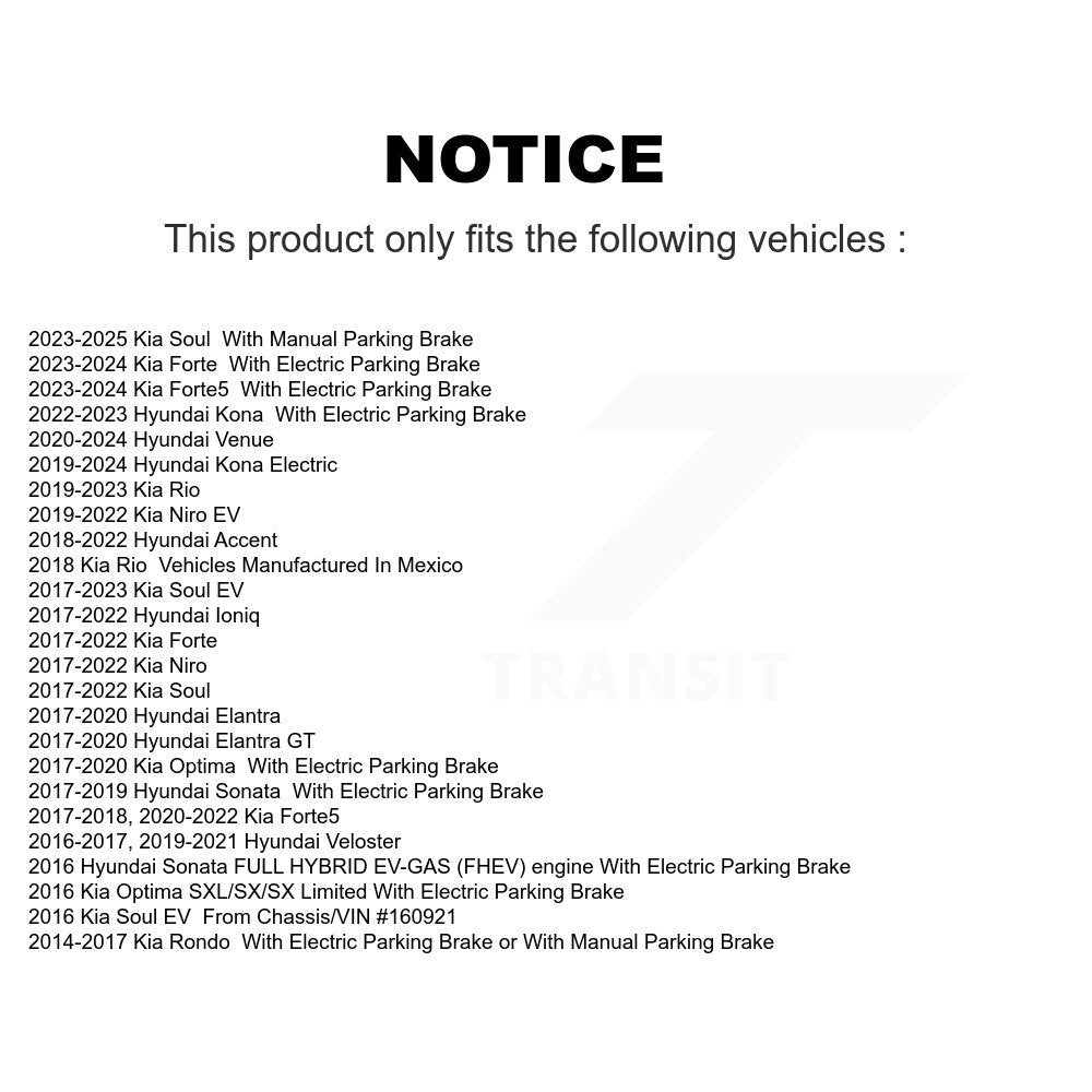 Plaquettes de frein à disque arrière en céramique, pour Hyundai Kia Elantra Venue Soul Kona Forte Rio