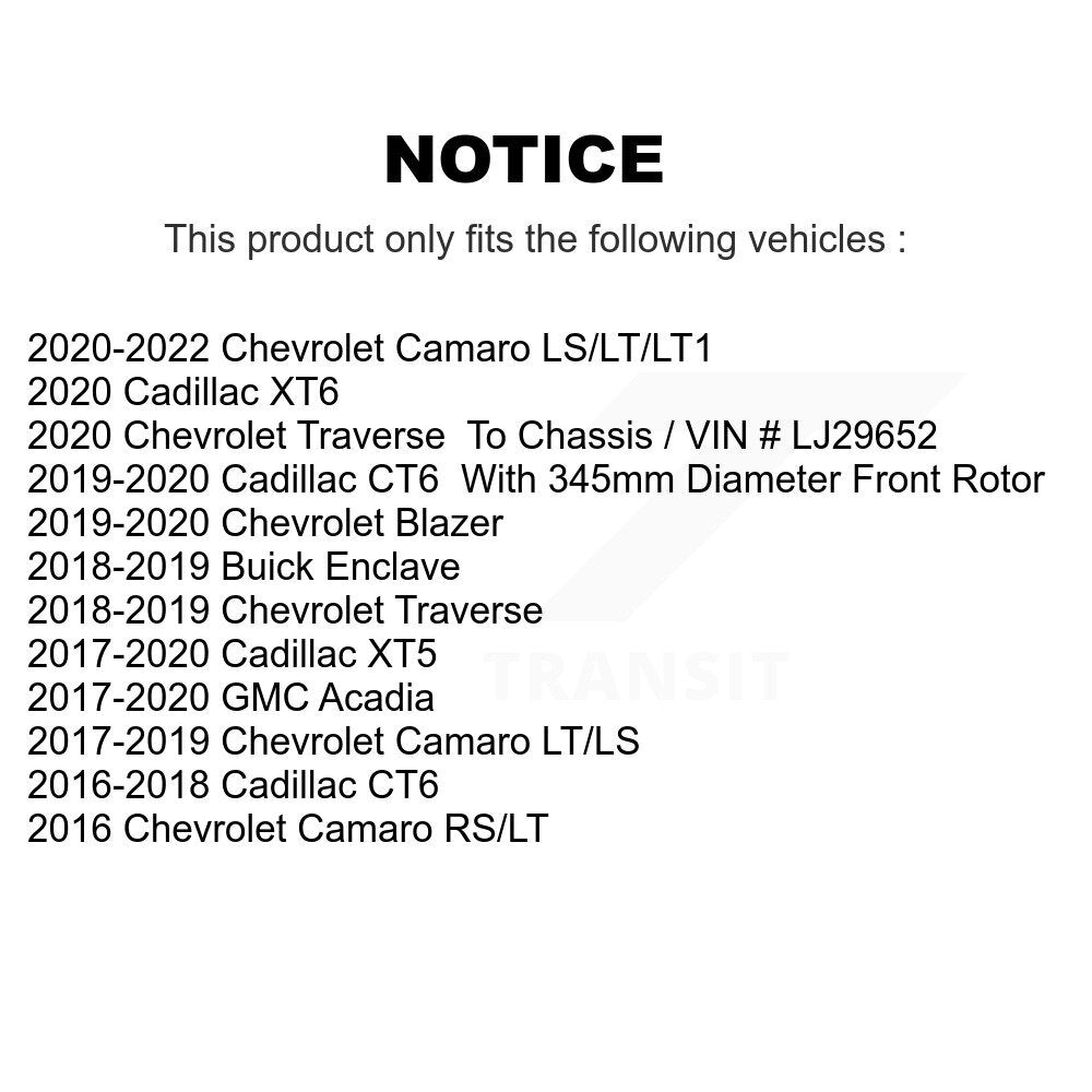 Plaquettes de frein à disque arrière en céramique, pour Chevrolet Cadillac XT5 Traverse GMC Acadia XT6
