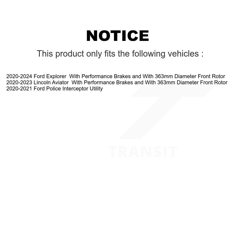 Plaquettes de frein à disque en céramique avant, pour Ford Explorer Lincoln Aviator Police Utility