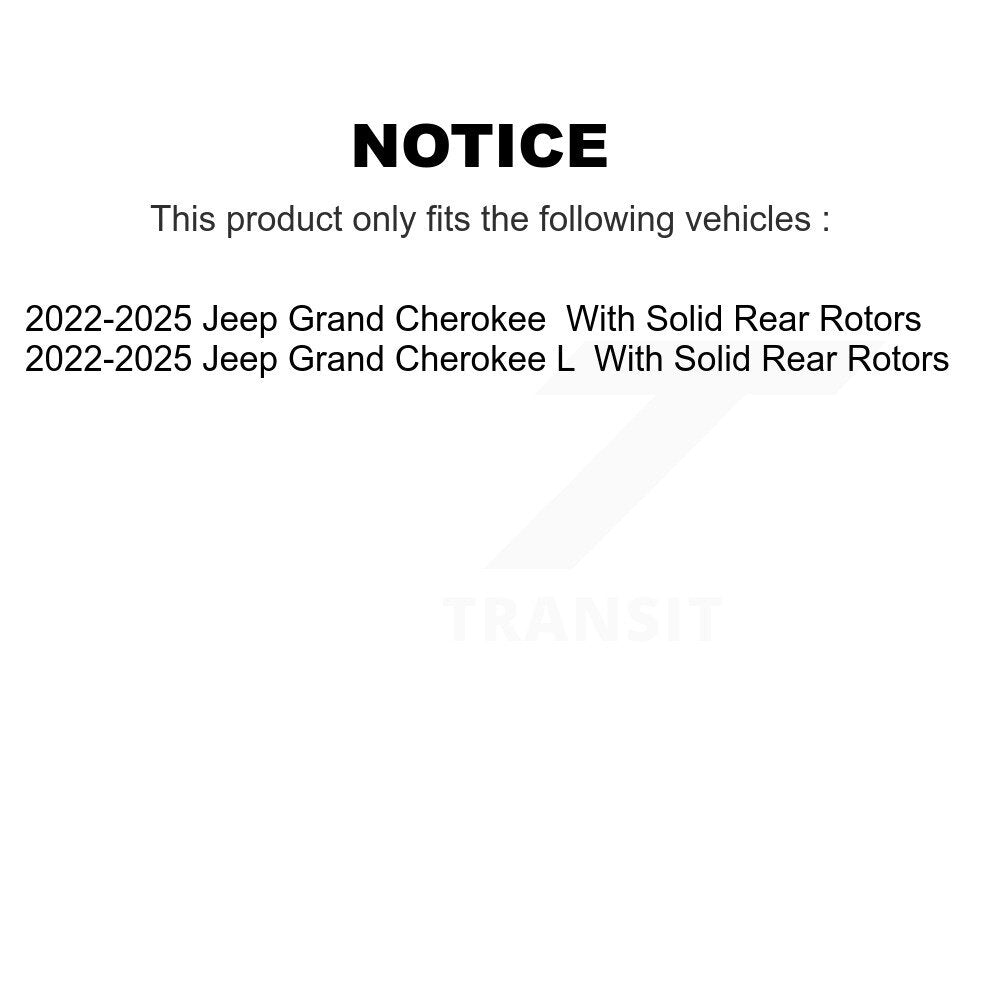Plaquettes de frein à disque en céramique arrière pour Jeep Grand Cherokee L