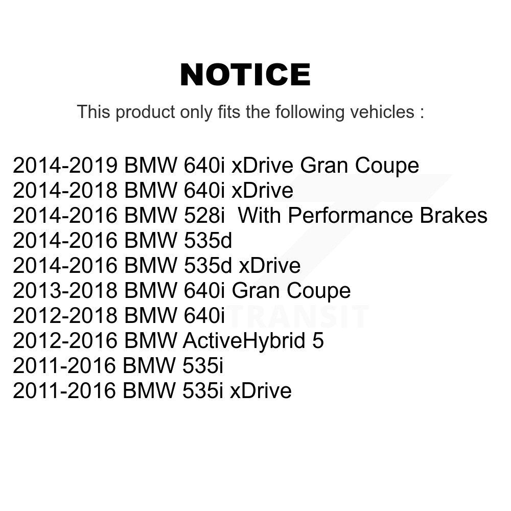 Plaquettes de frein à disque semi-métalliques avant, pour BMW 535i xDrive 535d 640i Gran Coupé 5