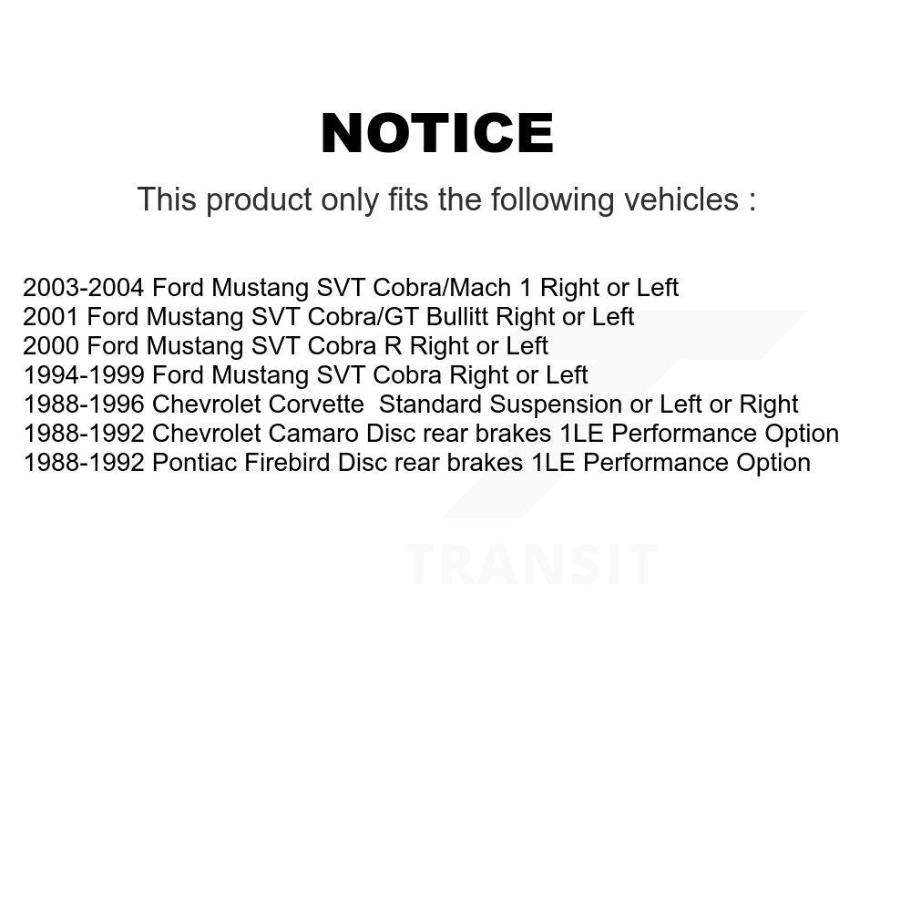 Plaquettes de frein à disque semi-métalliques avant, pour Ford Mustang Chevrolet Corvette Camaro