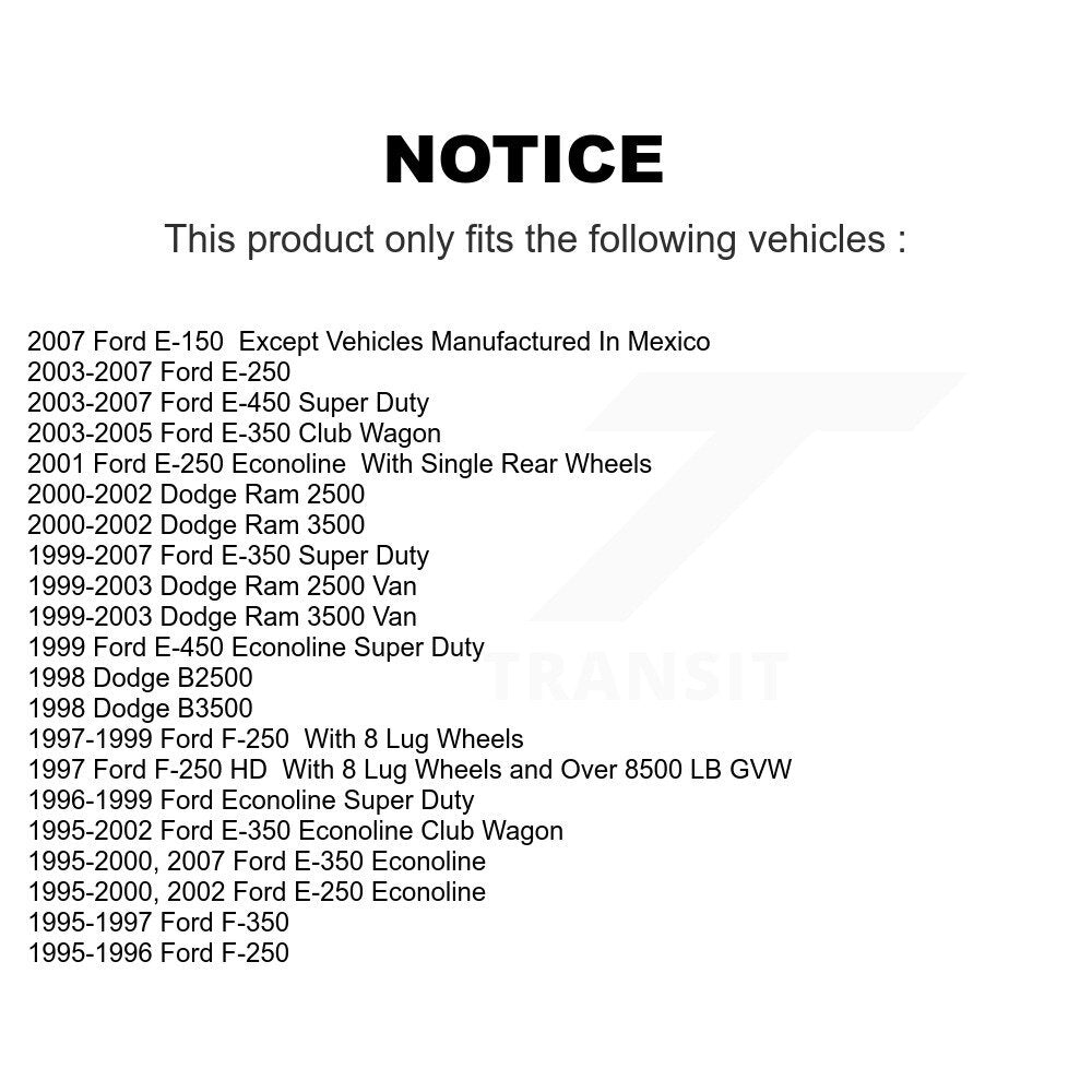 Plaquettes de frein à disque semi-métalliques avant, pour Ford Dodge E-350 Super Duty Ram 2500 HD