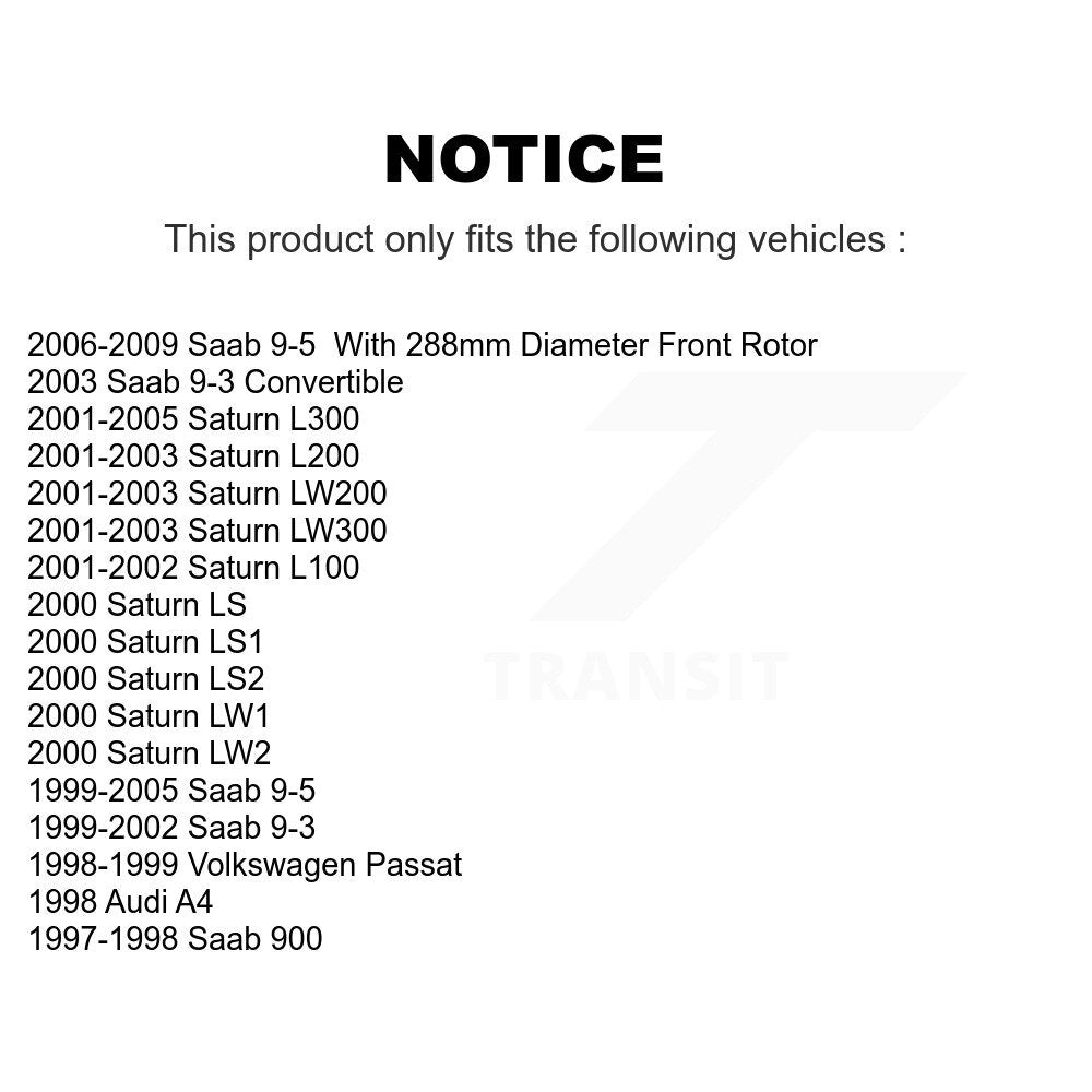 Plaquettes de frein à disque semi-métalliques avant, pour Saab 9-5 Saturn 9-3 L200 Volkswagen L30