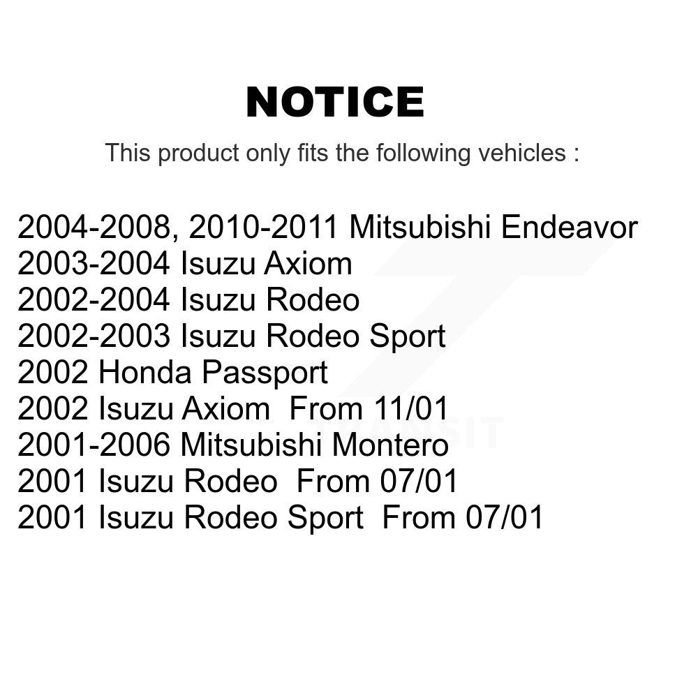 Plaquettes de frein à disque semi-métalliques avant, pour Mitsubishi Endeavour Montero Isuzu Rodeo
