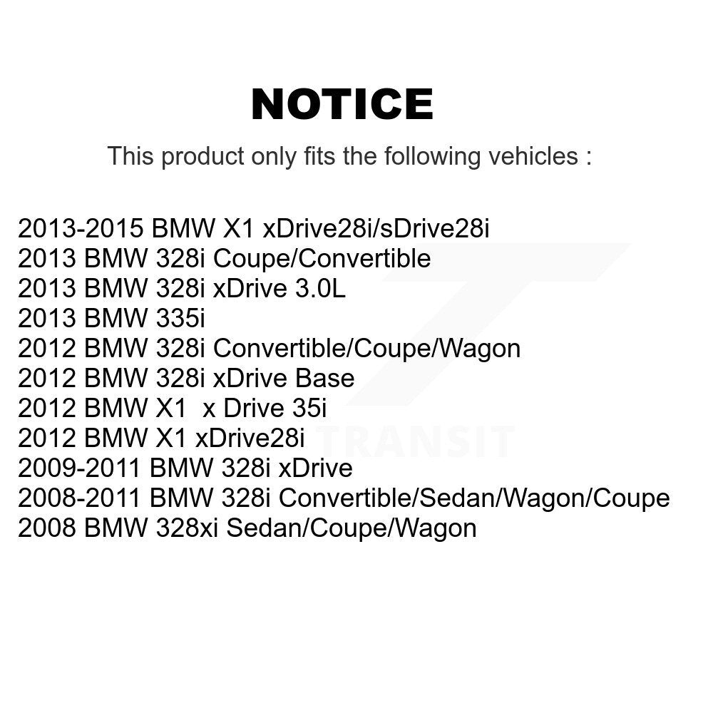 Plaquettes de frein à disque semi-métalliques avant, pour BMW 328i xDrive X1 328xi 335i