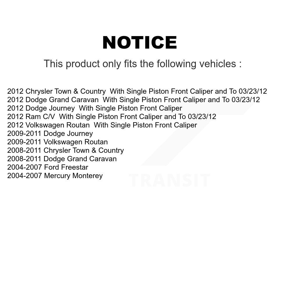 Plaquettes de frein à disque arrière en céramique, pour Dodge Grand Caravan Journey Chrysler Town & Ra