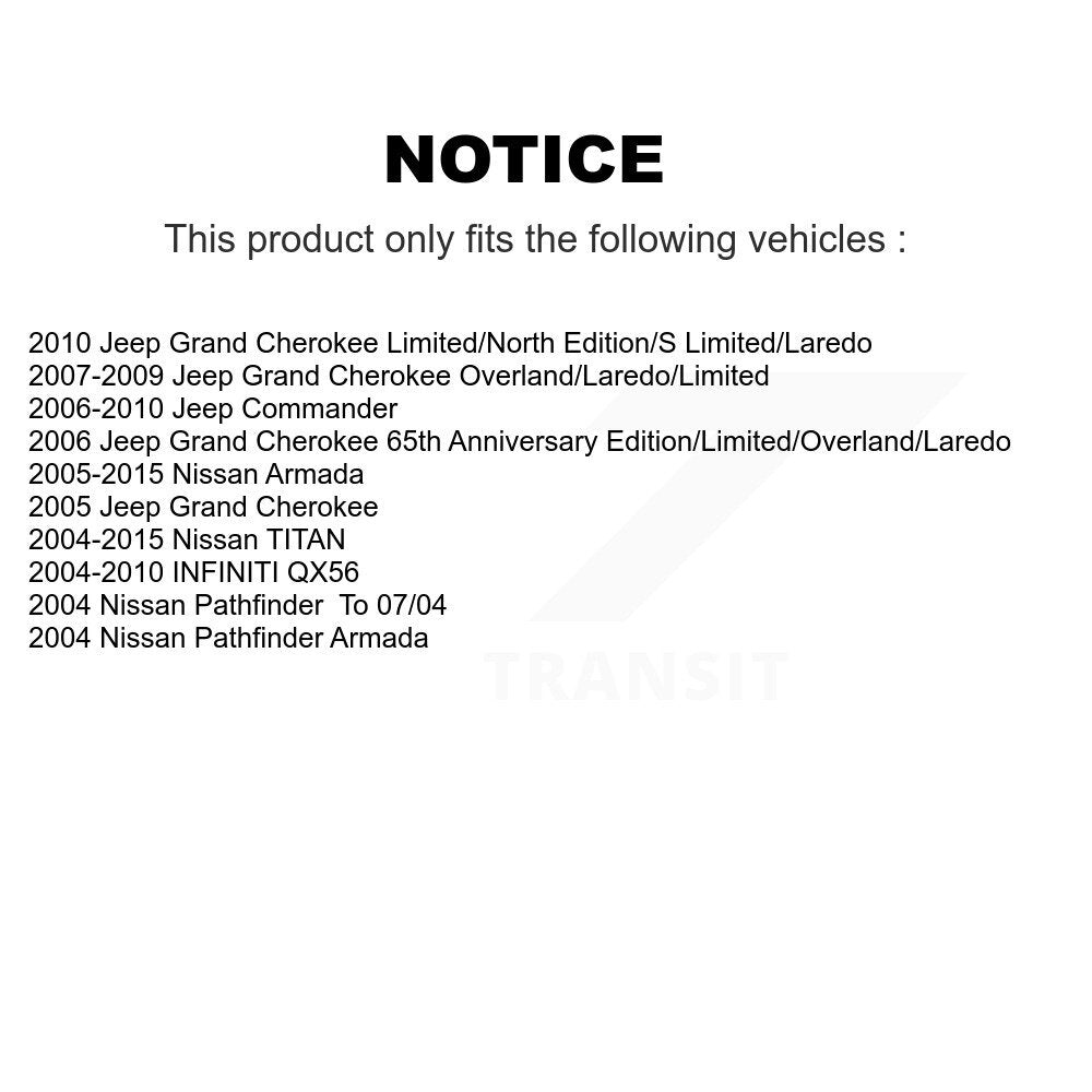 Plaquettes de frein à disque en céramique arrière, pour Jeep Nissan Grand Cherokee TITAN Armada QX56