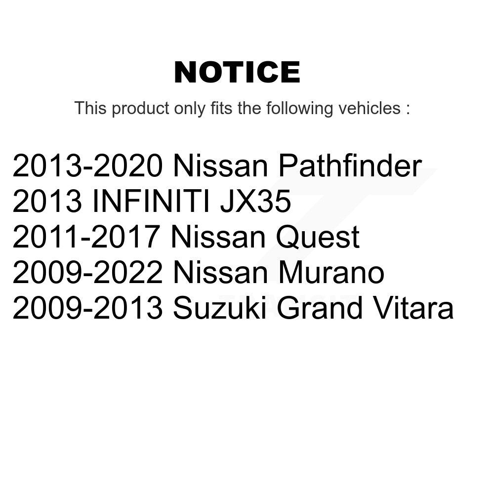Plaquettes de frein à disque arrière en céramique, pour Nissan Murano Pathfinder Suzuki Grand Vitara