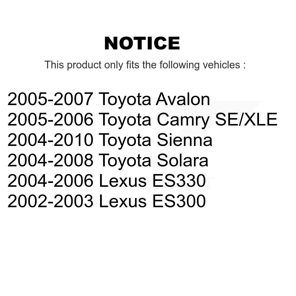 Plaquettes de frein à disque avant en céramique, pour Toyota Sienna Camry Lexus Solara ES330 Avalon