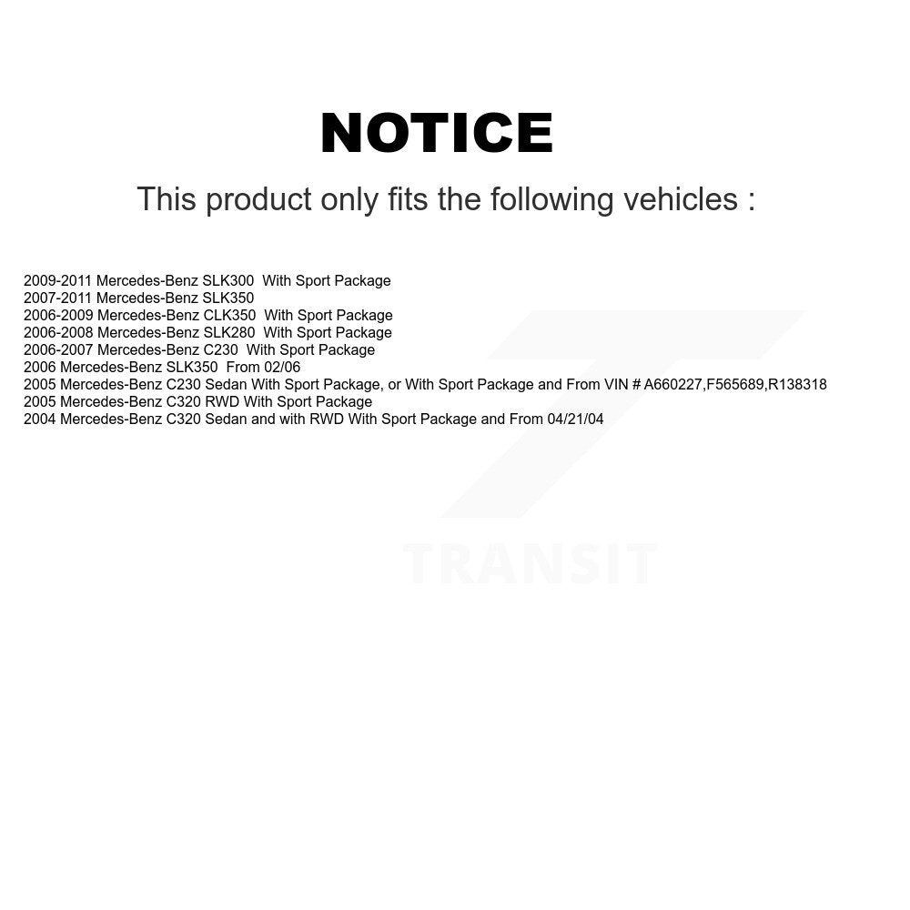 Plaquettes de frein à disque semi-métalliques avant, pour Mercedes-Benz C230 SLK350 CLK350 C320