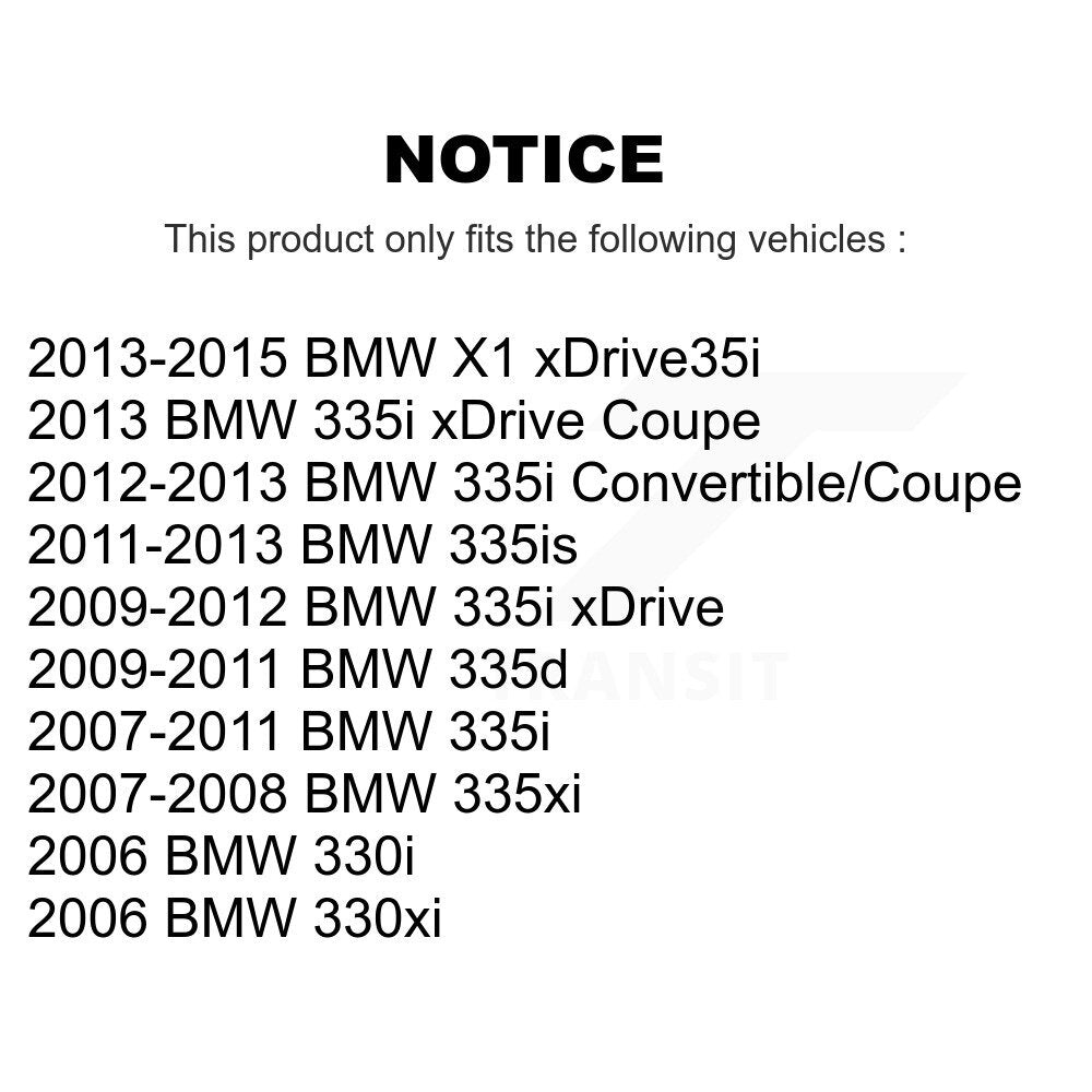 Plaquettes de frein à disque semi-métalliques arrière, pour BMW X1 335i xDrive 335xi 330i 330xi 335i