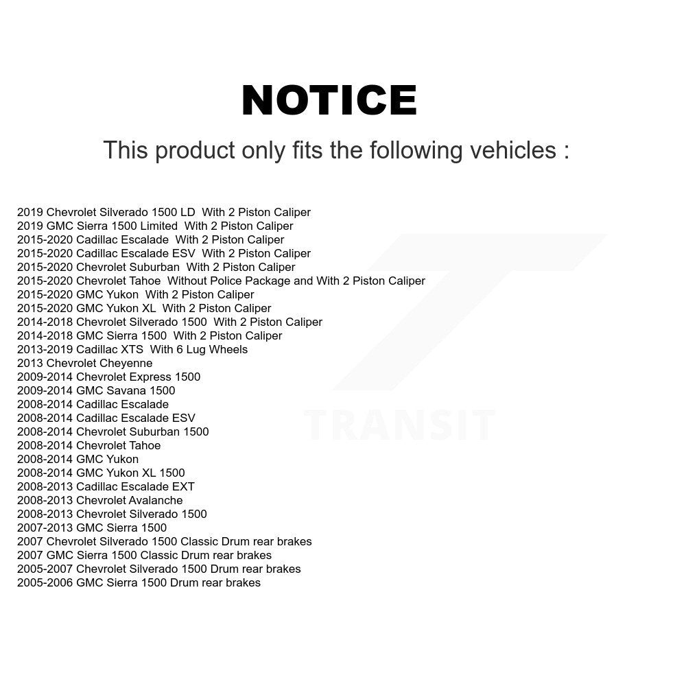 Plaquettes de frein à disque semi-métalliques avant, pour Chevrolet GMC Sierra 1500 Silverado XL