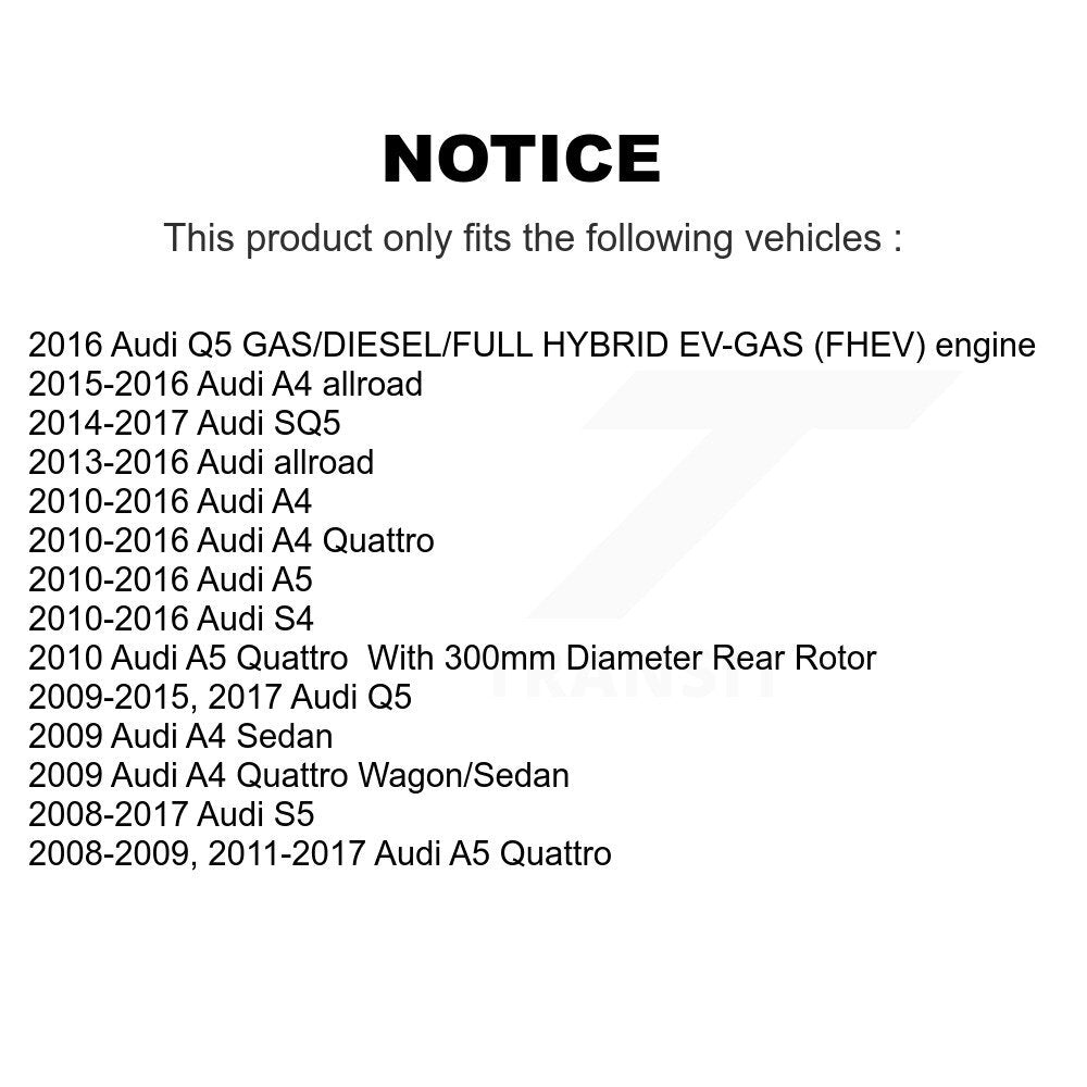 Plaquettes de frein à disque semi-métalliques arrière, pour Audi Q5 A4 Quattro A5 S4 S5 SQ5 allroad