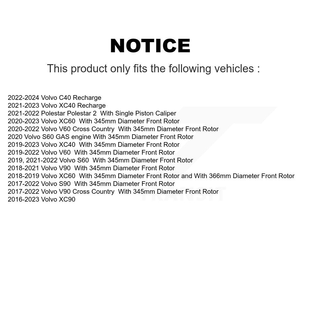 Plaquettes de frein à disque semi-métalliques avant, pour Volvo XC60 XC90 XC40 S60 Recharge C40