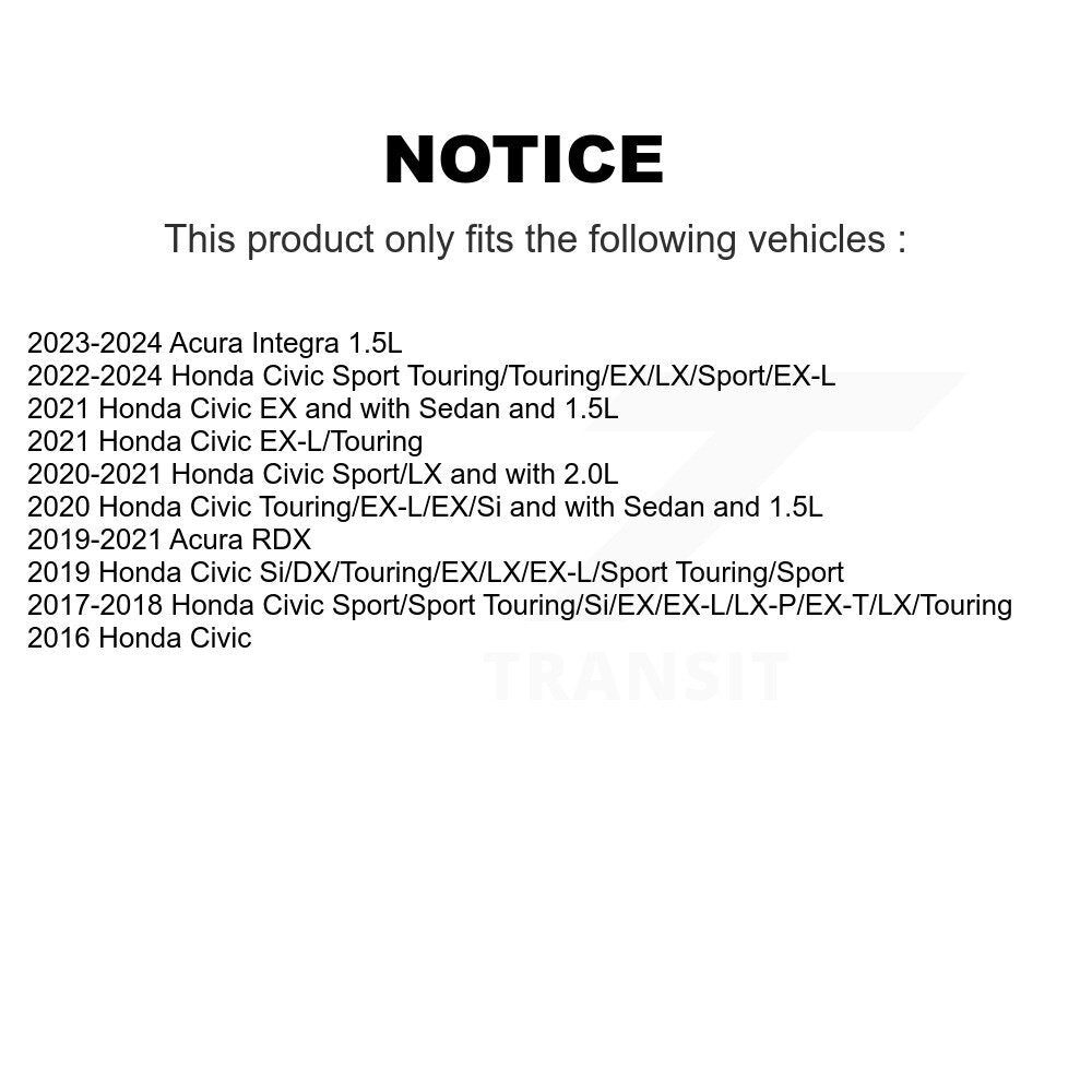 Plaquettes de frein à disque semi-métalliques arrière pour Honda Civic Acura RDX Accord Integra