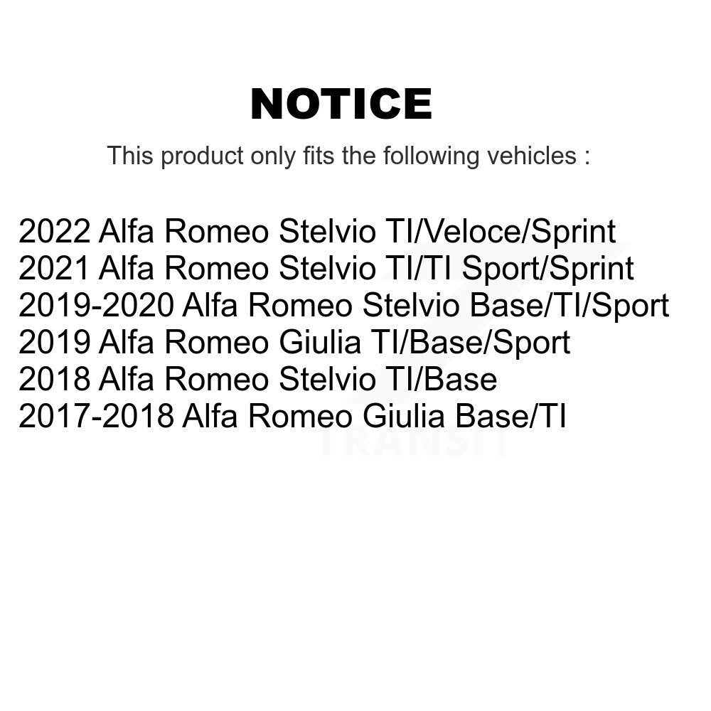 Plaquettes de frein à disque semi-métalliques avant pour Alfa Romeo Stelvio Giulia PPF-D2052