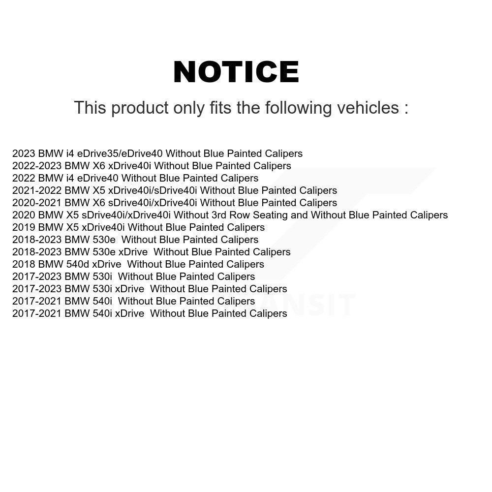 Plaquettes de frein à disque semi-métalliques avant, pour BMW X5 X6 530i xDrive i4 540i 530e 540d