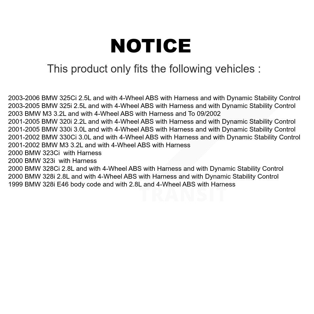 Capteur de vitesse de roue ABS avant, pour BMW 325i 325Ci 320i 330Ci M3 330i 328i 323Ci