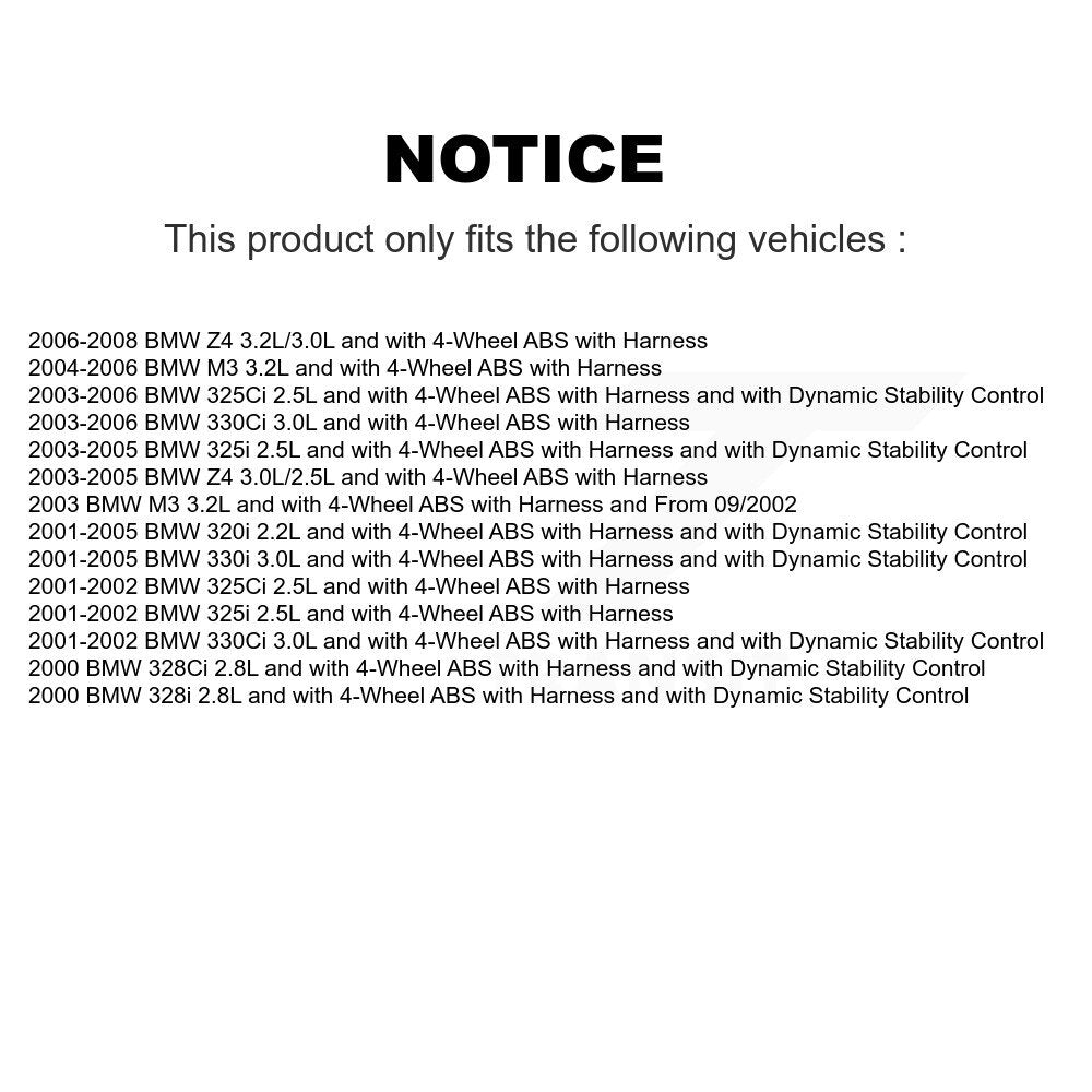 Capteur de vitesse de roue ABS avant, pour BMW Z4 330Ci 325i 325Ci M3 320i 330i 328Ci 328
