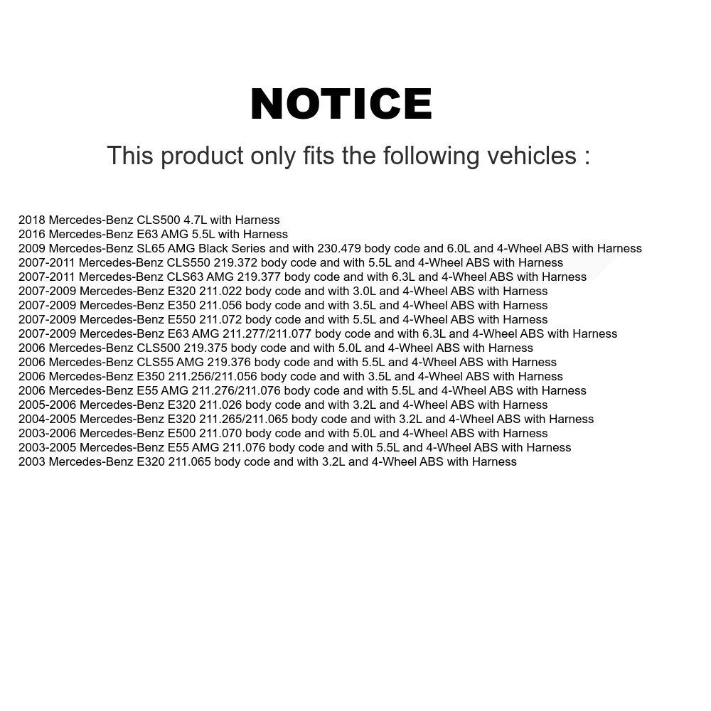 Capteur de vitesse de roue avant ABS, pour mercedes-benz E320 E350 E500 CLS550 CLS500 E55