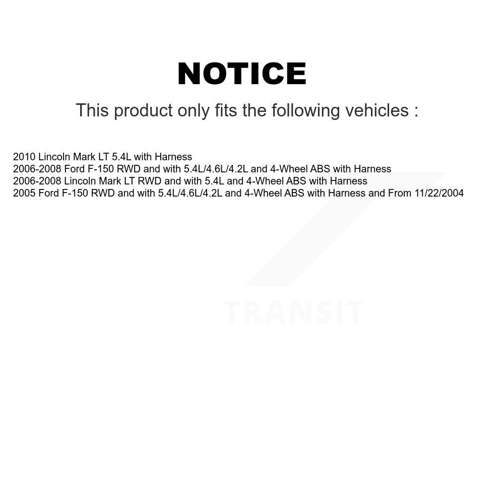 Capteur de vitesse de roue ABS avant, pour Ford F-150 Lincoln Mark LT SEN-2ABS0169