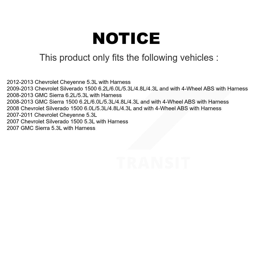 Capteur de vitesse de roue ABS arrière, pour Chevrolet Silverado 1500 GMC Sierra Cheyenne