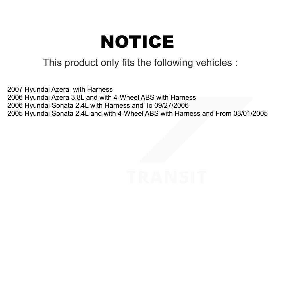 Capteur de vitesse de roue ABS arrière droit, pour Hyundai Sonata Azera SEN-2ABS0376