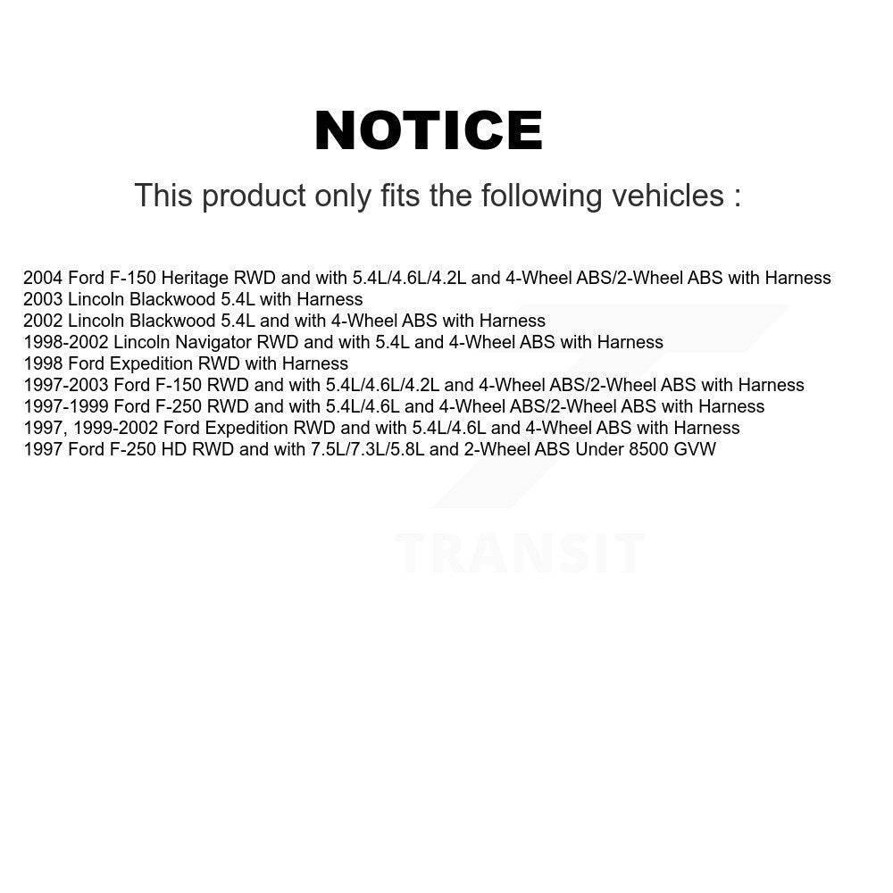 Capteur de vitesse de roue ABS avant gauche, pour Ford F-150 F-250 HD Expedition Heritage