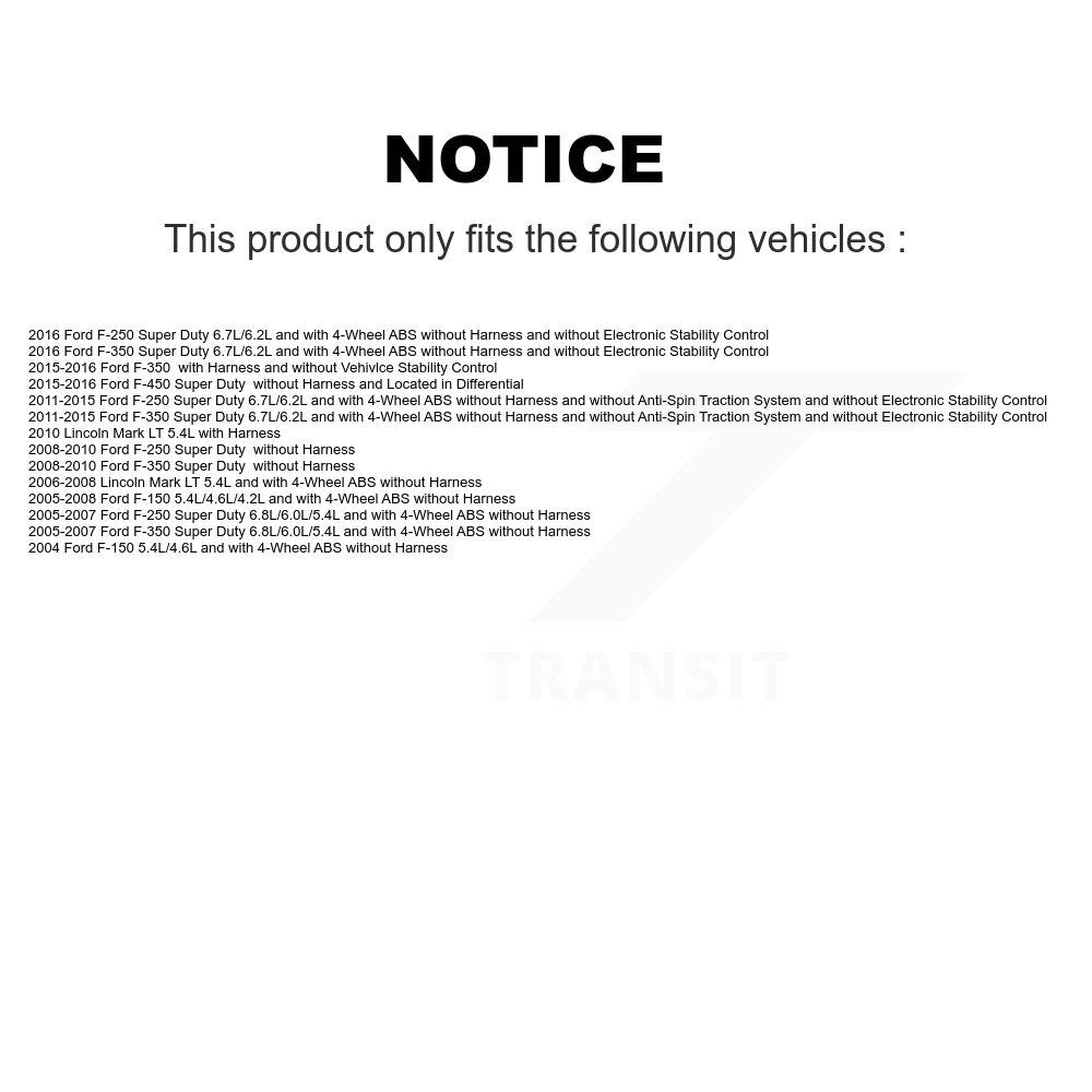 Capteur de vitesse de roue ABS arrière, pour Ford F-150 F-350 Super Duty F-250 Lincoln Mark